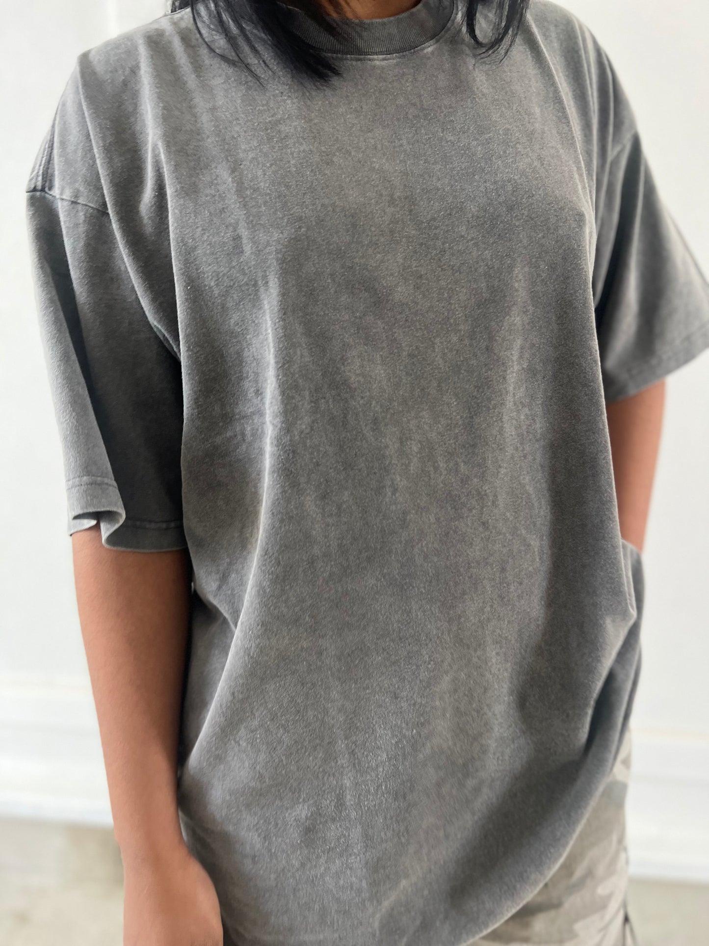 T-Shirt FADED / Light Grey - PREMIUM